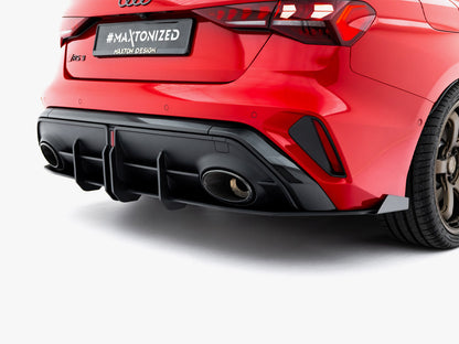 Maxton Design Street PRO Rear Diffuser + Flaps Audi RS3 Sedan 8Y Facelift