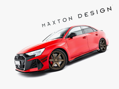 Maxton Design Street PRO Side Skirt Diffusers + Flaps Audi RS3 Sedan 8Y Facelift