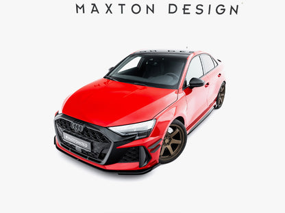 Maxton Design Street PRO Front Splitter + Flaps Audi RS3 Sedan 8Y Facelift