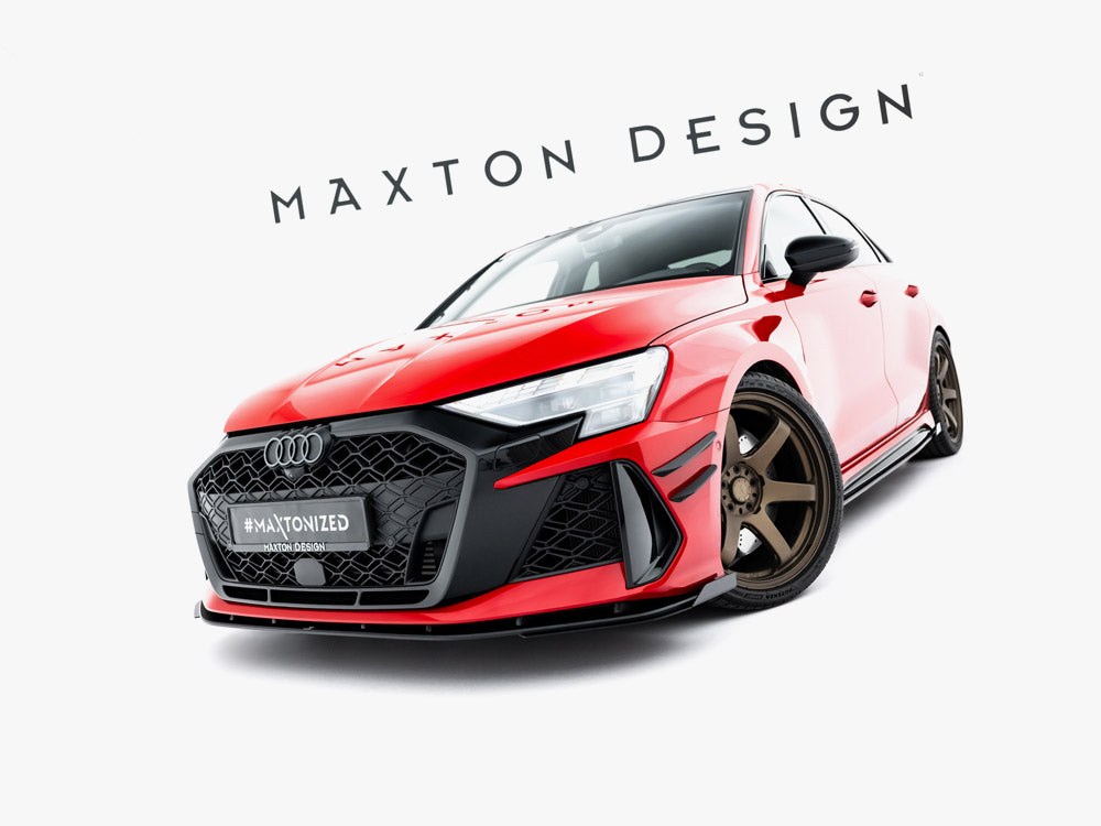 Maxton Design Street PRO Front Splitter + Flaps Audi RS3 Sedan 8Y Facelift