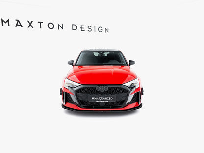 Maxton Design Street PRO Front Splitter + Flaps Audi RS3 Sedan 8Y Facelift