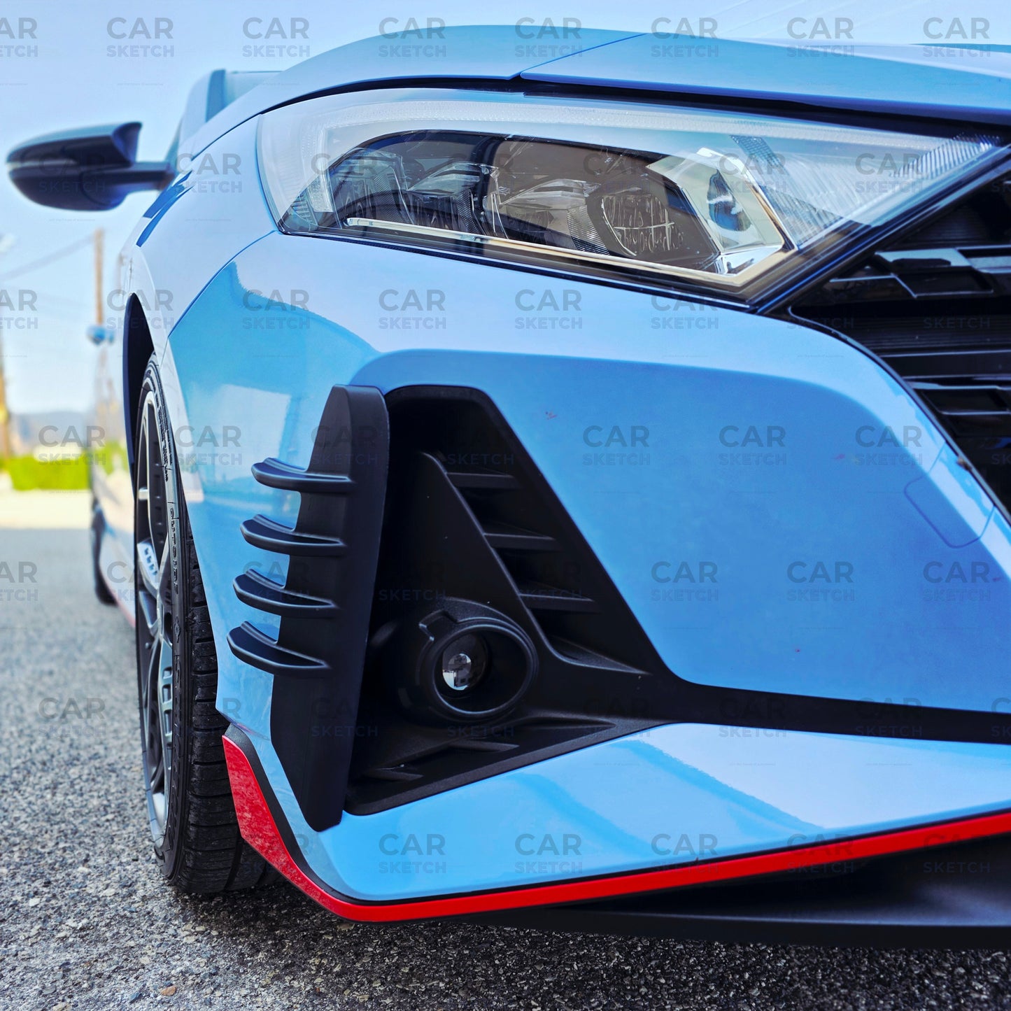 Hyundai i20 N aerodynamic winglets painted match vehicle