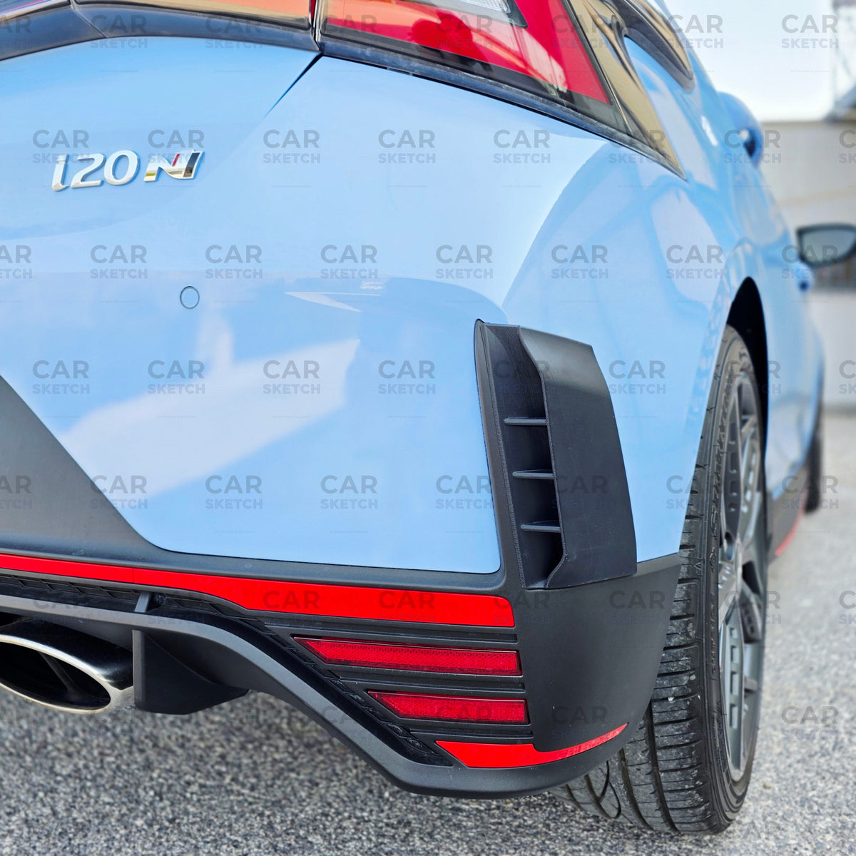 Hyundai i20 N / i20 N Line Rear Bumper Aero Fins