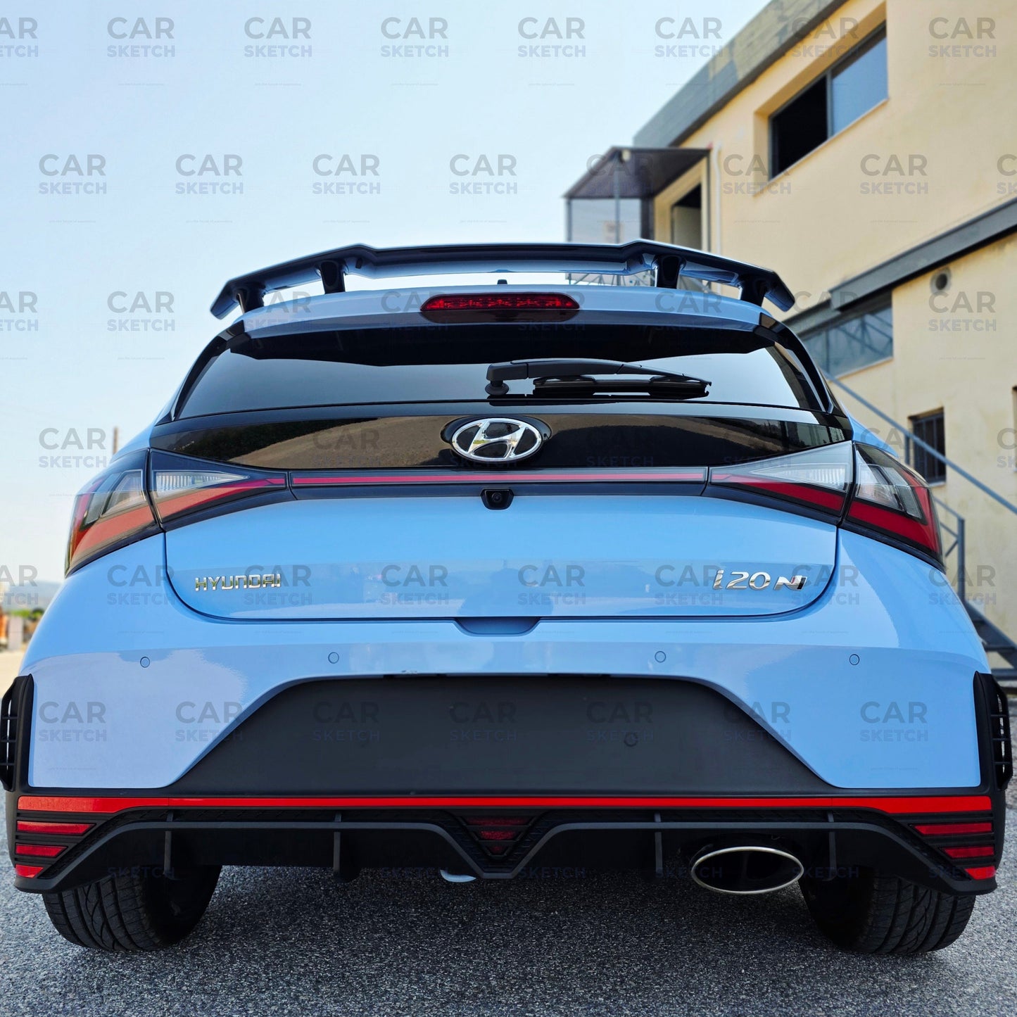 Hyundai i20 N with sporty rear aero fins