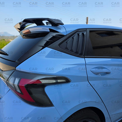 Close-up of Hyundai i20 N window louvers