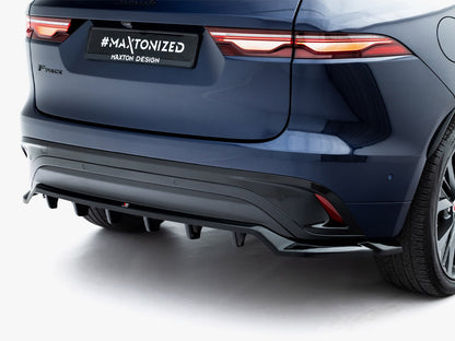 Maxton Design Rear Splitter (Vertical Bars) Jaguar F-Pace R-Sport Mk1 Facelift