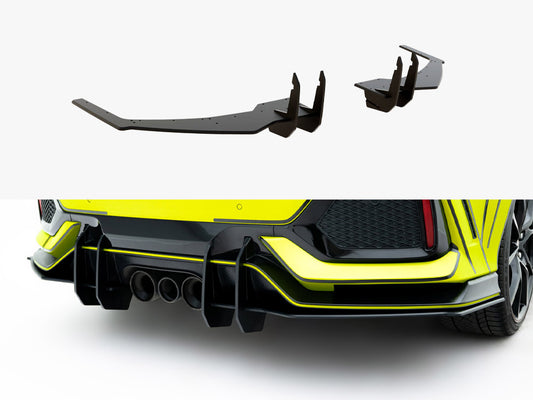Maxton Design Street PRO Rear Diffuser V.2 Honda Civic Type-R Mk10 / Mk10 Facelift