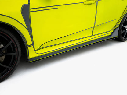 Maxton Design Racing Side Skirt Diffusers Honda Civic Type-R Mk10 / Mk10 Facelift