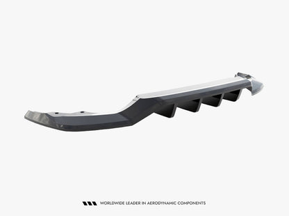 Maxton Design Rear Splitter (Vertical Bars) Skoda Karoq Sportline Mk1 Facelift