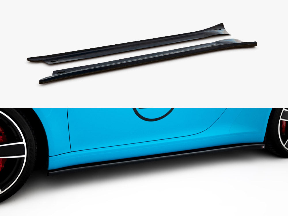 Maxton Design Side Skirt Diffusers Porsche 911 Carrera 991 Facelift