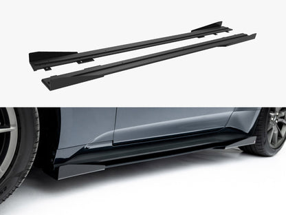 Maxton Design Street PRO Side Skirts Diffusers + Flaps Ford Mustang Dark Horse Mk7