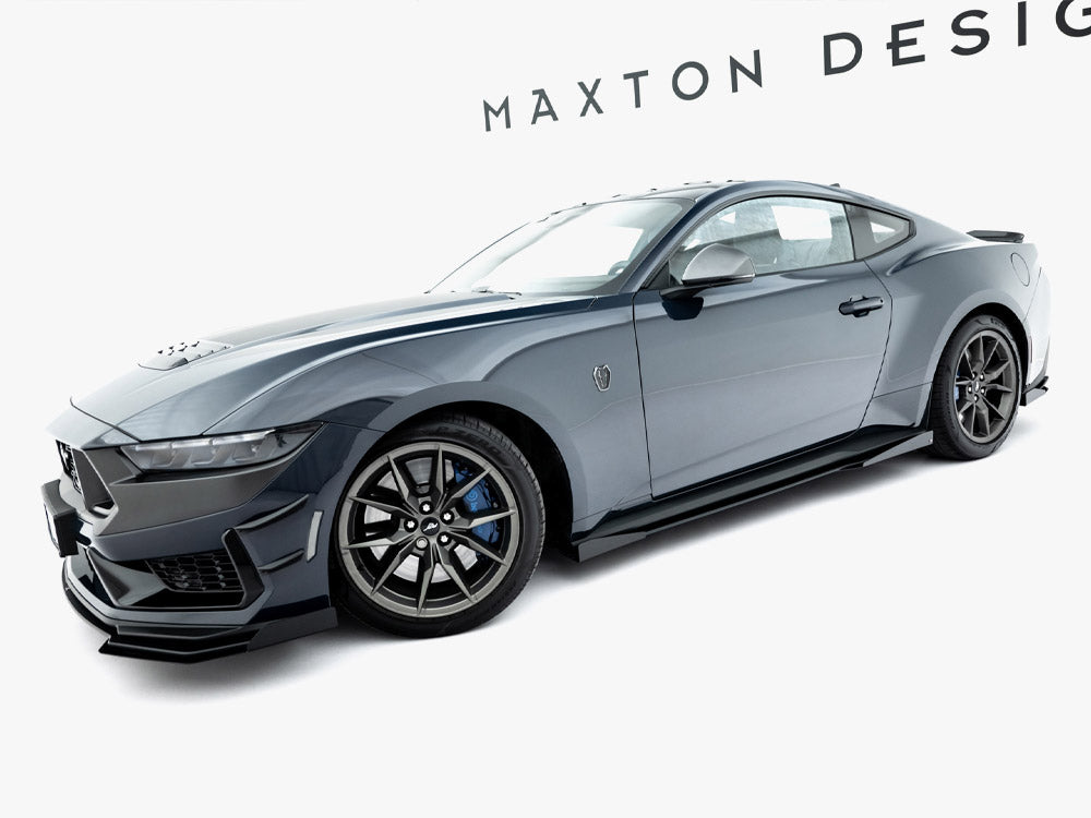 Maxton Design Street PRO Side Skirts Diffusers + Flaps Ford Mustang Dark Horse Mk7