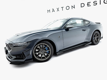Maxton Design Street PRO Side Skirts Diffusers + Flaps Ford Mustang Dark Horse Mk7