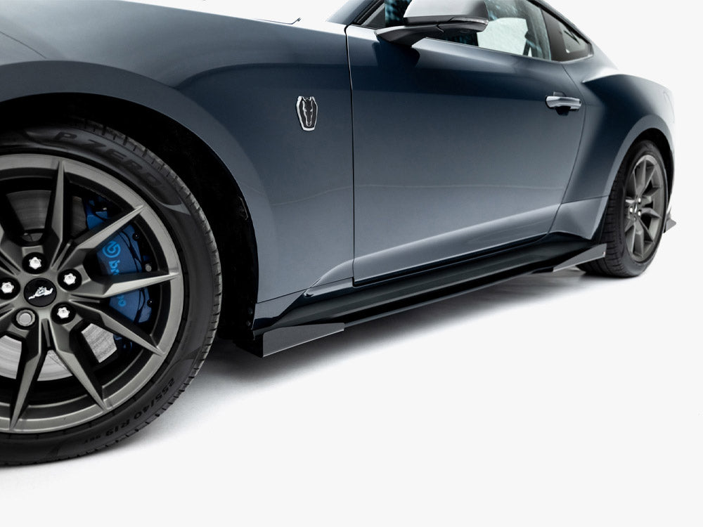 Maxton Design Street PRO Side Skirts Diffusers + Flaps Ford Mustang Dark Horse Mk7