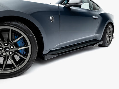 Maxton Design Street PRO Side Skirts Diffusers + Flaps Ford Mustang Dark Horse Mk7