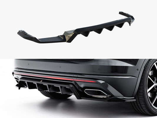 Maxton Design Rear Splitter (Vertical Bars) Volkswagen Touareg R-Line Mk3 Facelift