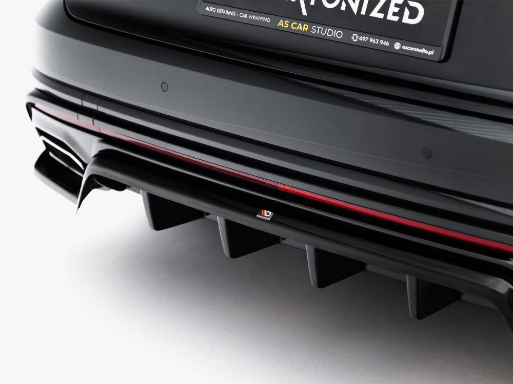 Maxton Design Rear Splitter (Vertical Bars) Volkswagen Touareg R-Line Mk3 Facelift
