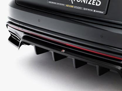 Maxton Design Rear Splitter (Vertical Bars) Volkswagen Touareg R-Line Mk3 Facelift