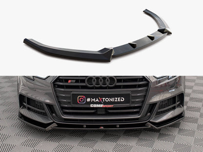 Maxton Design Front Splitter V.1 Audi S3 / A3 S-Line Sportback 8V Facelift