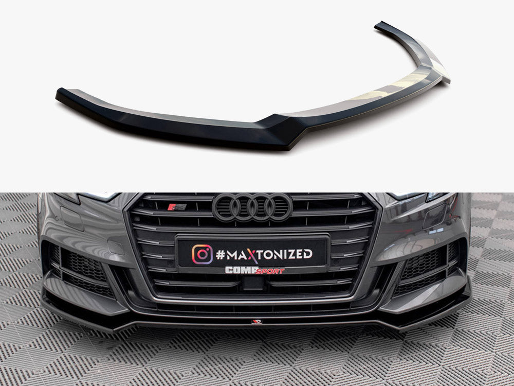 Maxton Design Front Splitter V.2 Audi S3 / A3 S-Line Sportback 8V Facelift