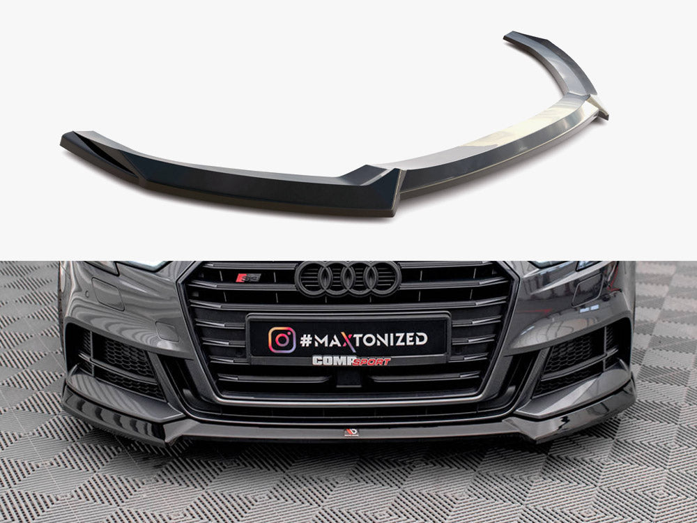 Maxton Design Front Splitter V.3 Audi S3 / A3 S-Line Sportback 8V Facelift