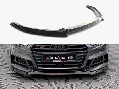 Maxton Design Front Splitter V.3 Audi S3 / A3 S-Line Sportback 8V Facelift