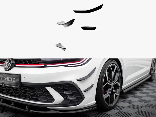 Maxton Design Front Bumper Wings (Canards) Volkswagen Polo GTI Mk6 Facelift