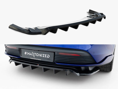 Maxton Design Rear Splitter (Vertical Bars) Porsche Taycan Turbo S Mk1