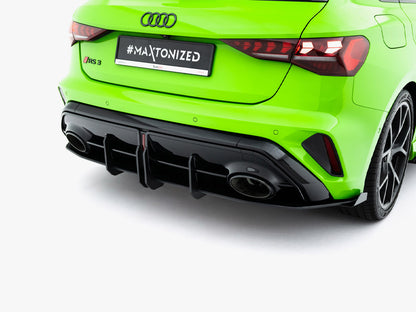Maxton Design Street PRO Rear Diffuser + Flaps Audi RS3 Sportback 8Y Facelift