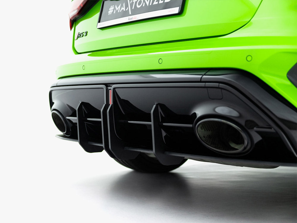 Maxton Design Street PRO Rear Diffuser + Flaps Audi RS3 Sportback 8Y Facelift