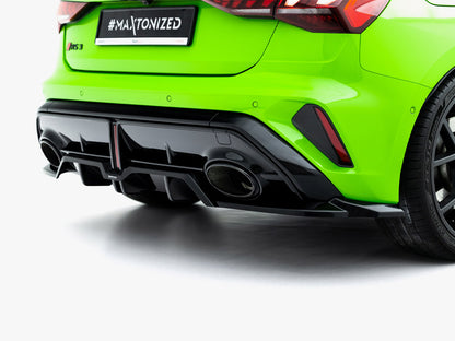 Maxton Design Rear Splitter (Vertical Bars) V.2 Audi RS3 Sportback 8Y Facelift