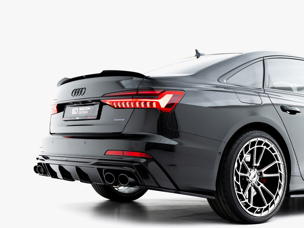Maxton Design Rear Valance + Exhaust Ends Imitation Audi A6 S-Line / S6 C8 / C8 Facelift