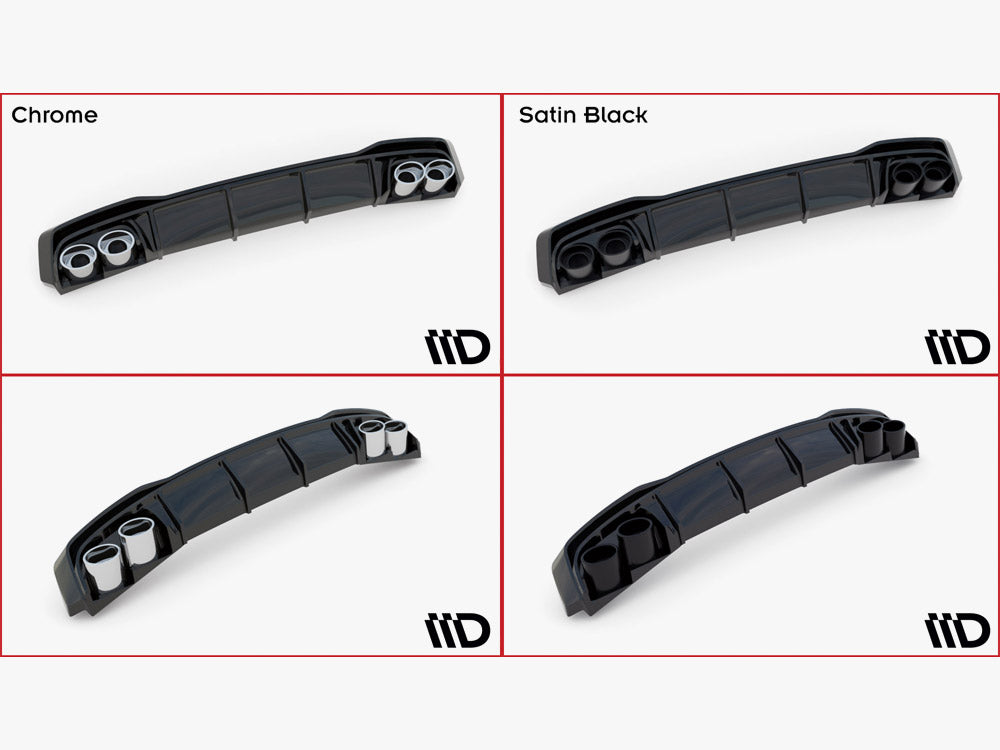 Maxton Design Rear Valance + Exhaust Ends Imitation Audi A6 S-Line / S6 C8 / C8 Facelift