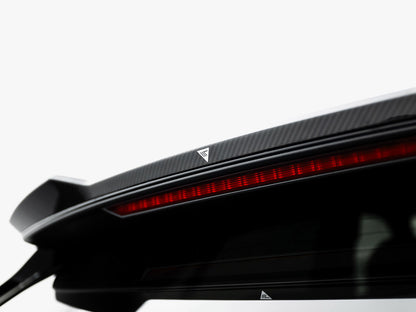 Maxton Design Carbon Fiber Tailgate Spoiler (Upper) Audi SQ8 / Q8 S-Line Mk1 Facelift