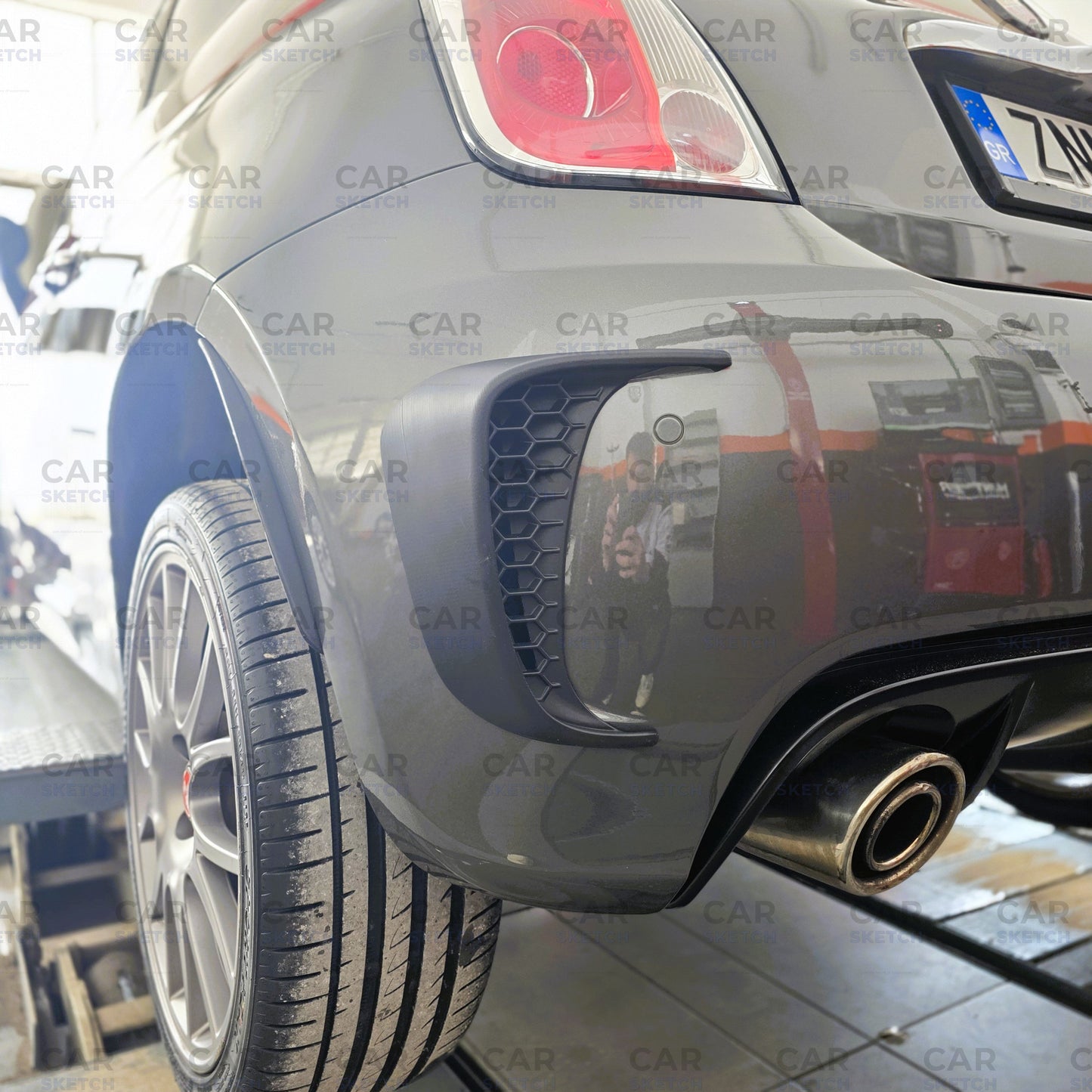 Abarth 595 Pre-Restyling / Pre-Facelift Rear Bumper Aero Fins (Left & Right Set)