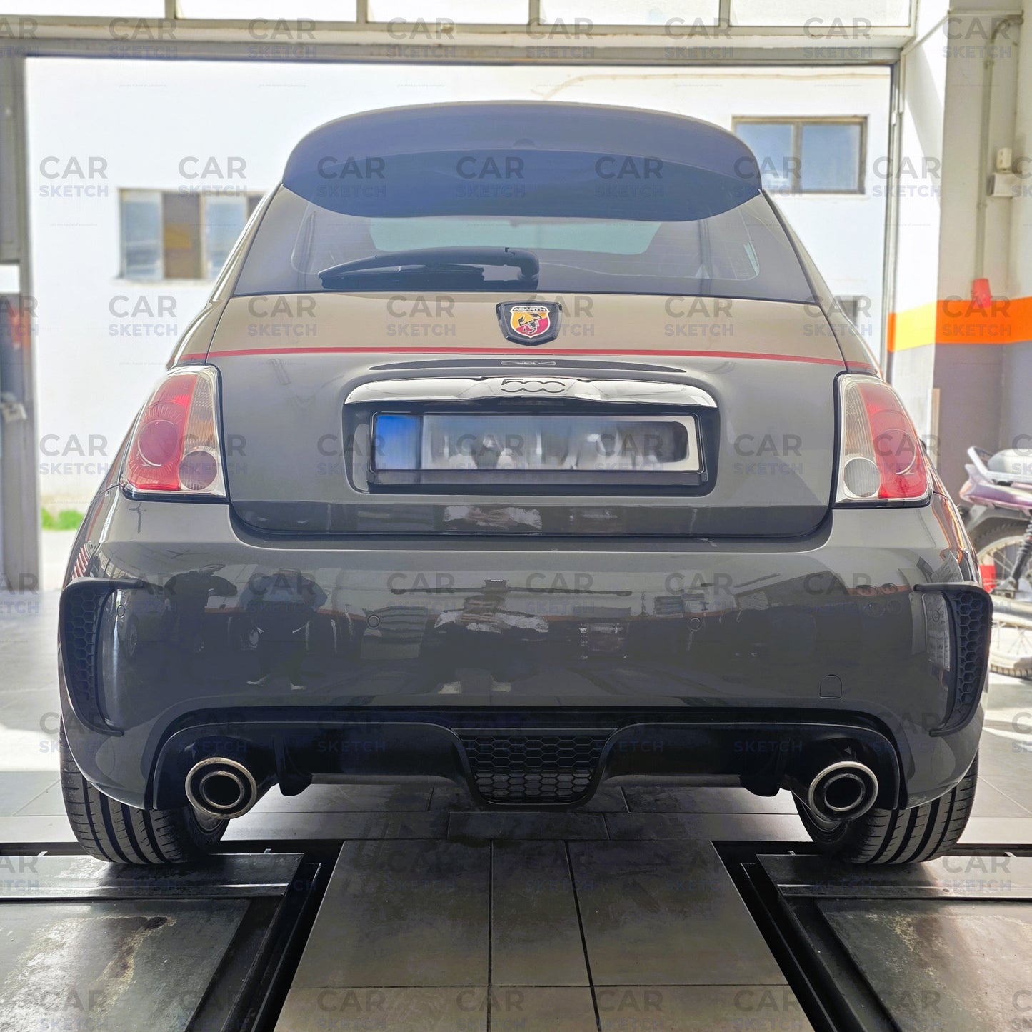 Abarth 595 Pre-Restyling / Pre-Facelift Rear Bumper Aero Fins (Left & Right Set)