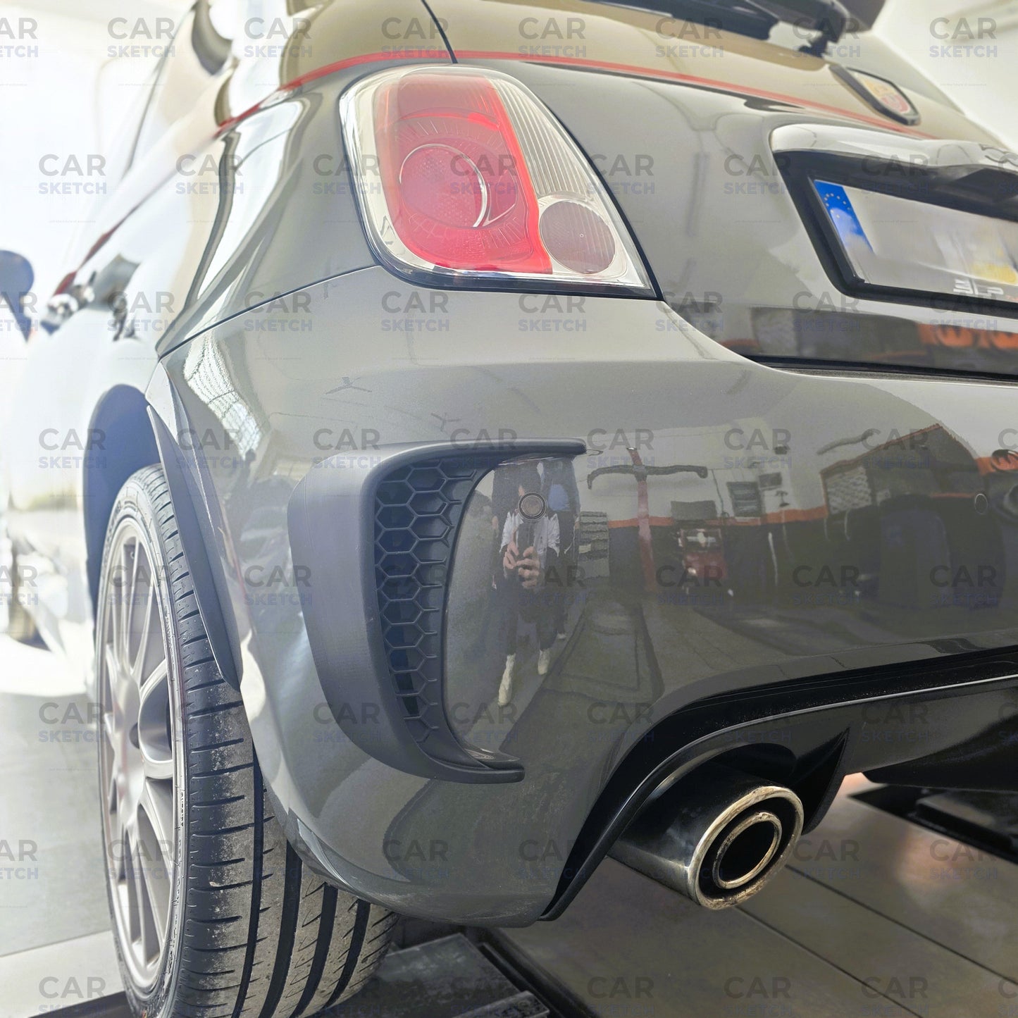 Abarth 595 Pre-Restyling / Pre-Facelift Rear Bumper Aero Fins (Left & Right Set)