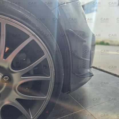Abarth 595 Pre-Restyling / Pre-Facelift Front Bumper Aero Fins