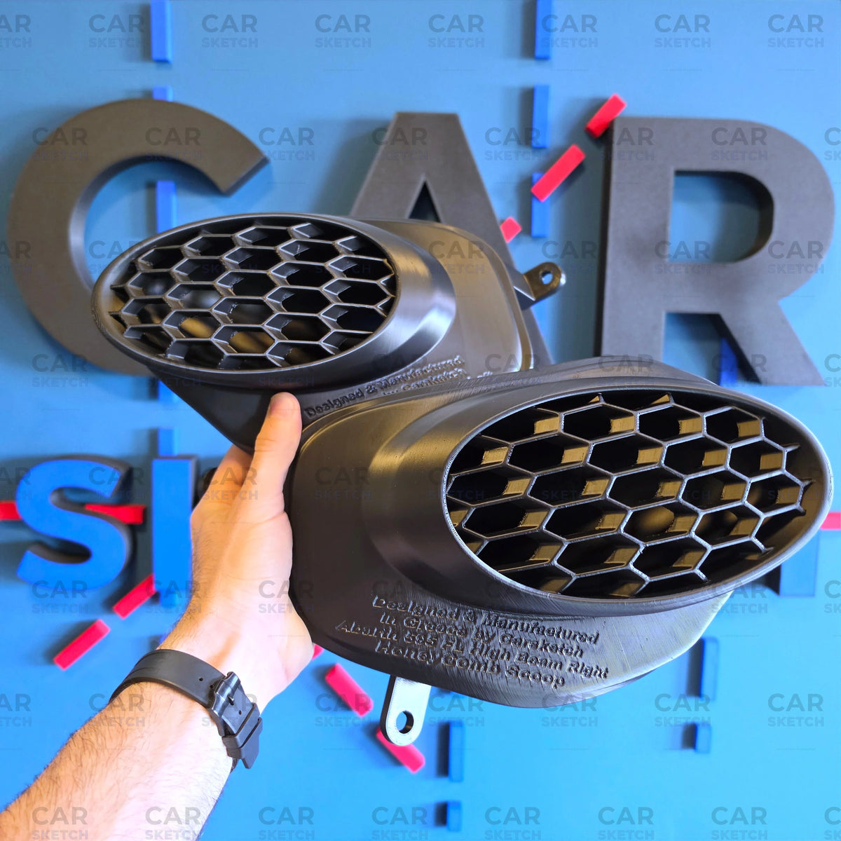 Abarth 595 Restyling / Facelift Front Air Ducts Honeycomb or Air Scoop DRL Delete