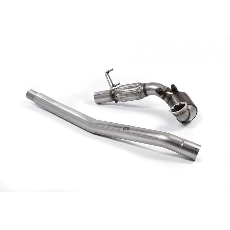 Milltek Exhaust - Audi S3 2.0 TFSI quattro Cabrio 8V Large Bore Downpipe and Hi-Flow Sports Cat (Non-GPF Equipped Models Only) SSXVW350