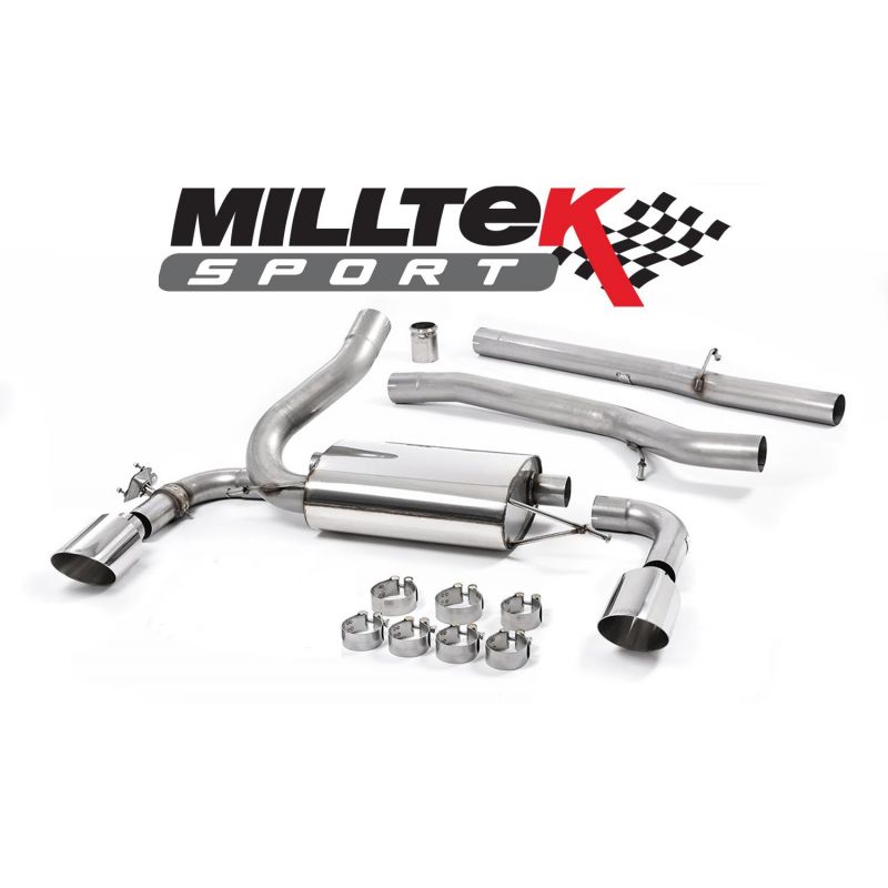 Milltek Sport - Ford Focus RS MK3 2.3 Ecoboost 4wd 5 Door 2016 on Cat Back Exhaust System Non Resonated SSXFD183