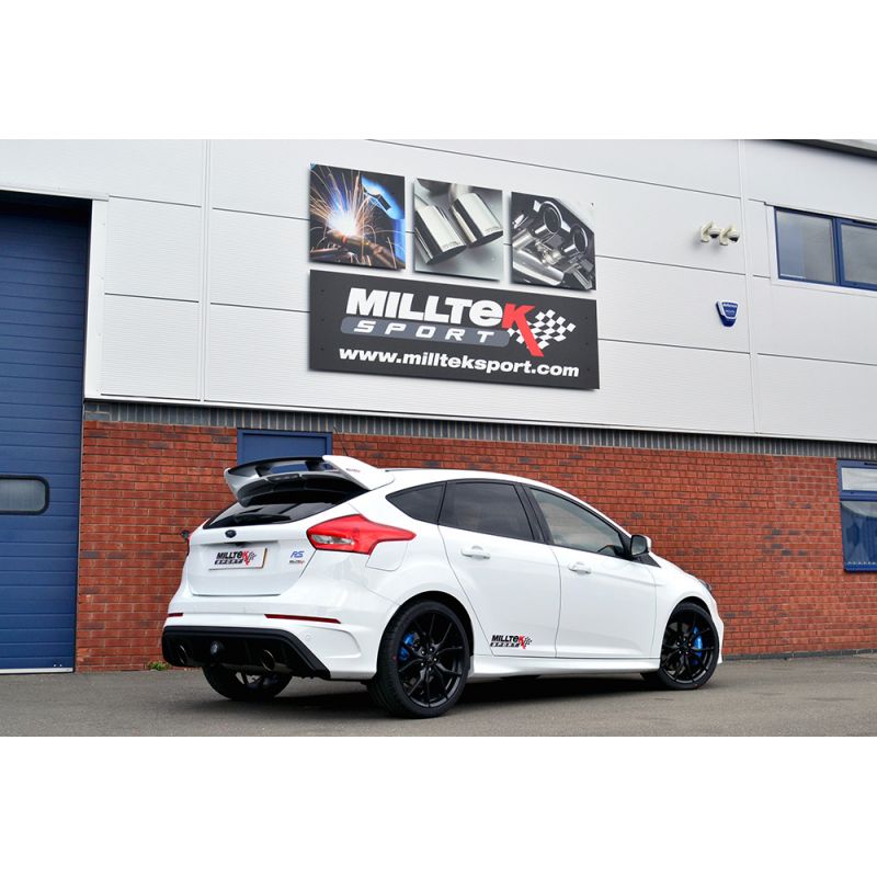 Milltek Exhaust  Ford Focus RS MK3 2.3 Ecoboost 4wd 5 Door Cat Back Exhaust System Non Res Burnt Titanium Tips SSXFD186 - TMC Motorsport