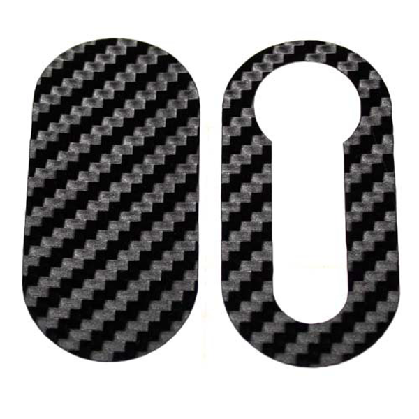 Carbon Fibre Look Vinyl Key Cover Sticker for Abarth 500 & Punto Models - Abarth Tuning