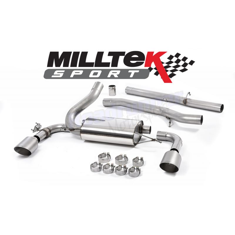 Milltek Sport - Ford Focus RS MK3 2.3 Ecoboost 4wd 5 Door 2016 on Cat Back Exhaust System Non Resonated SSXFD185