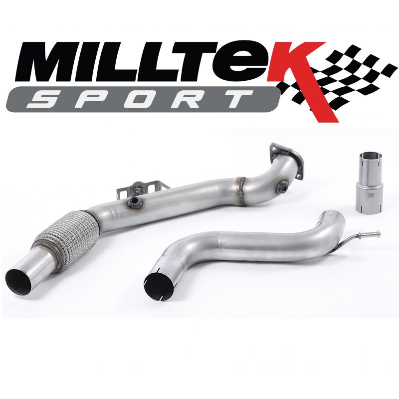 Milltek Ford Mustang 2.3 Ecoboost (Fastback) 2015 on Large Bore Downpipe and Decat Exhaust Fits OE System Only SSXFD171