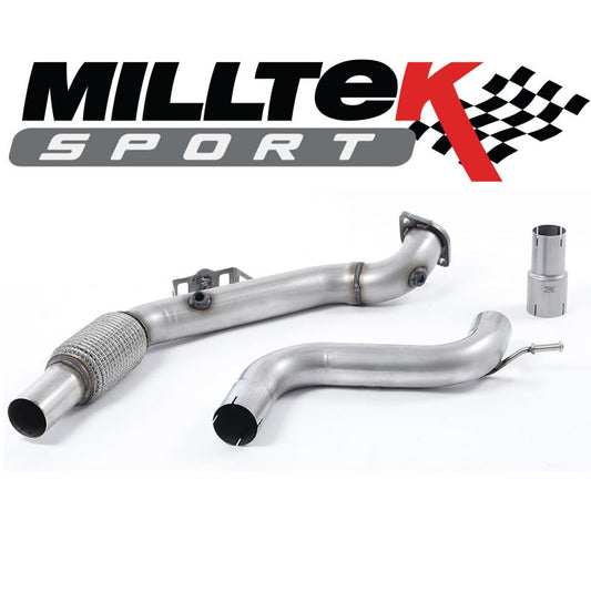 Milltek Ford Mustang 2.3 Ecoboost (Fastback) 2015 on Large Bore Downpipe and Decat Exhaust Fits OE System Only SSXFD171