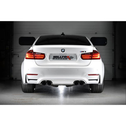 Milltek Exhaust  BMW M3 F80 Saloon & M3 Competition Saloon (Non OPF/GPF Models Only) Cat back Exhaust System Quad Titanium Tailpipes SSXBM994 - TMC Motorsport