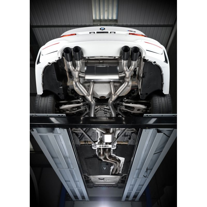 Milltek Exhaust  BMW M3 F80 Saloon & M3 Competition Saloon (Non OPF/GPF Models Only) Cat back Exhaust RACE System Louder Quad Black Tailpipes SSXBM996 - TMC Motorsport
