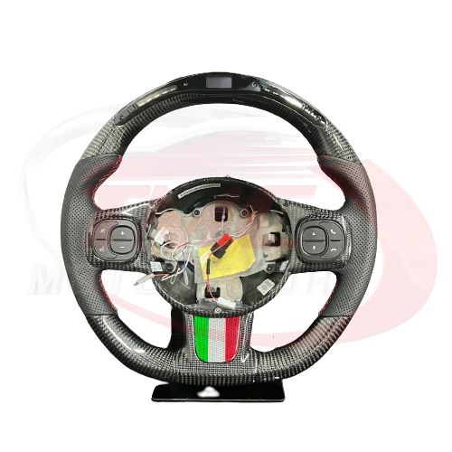 Abarth 500 / 595 / 695 LED Carbon Fibre Steering Wheel - Launch Edition - Abarth Tuning
