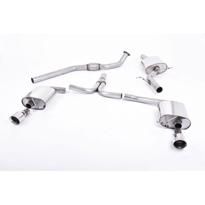 Milltek Exhaust - Audi A4 2.0 TFSI S LINE B8 (2WD AND QUATTRO TIPTRONIC-ONLY) SALOON & AVANT Cat-back Exhaust SSXAU302
